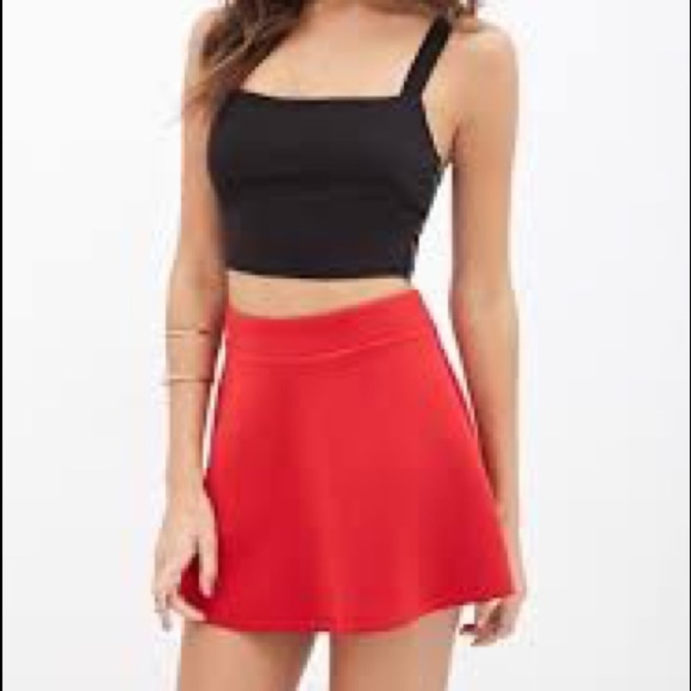 Red Skater Skirt